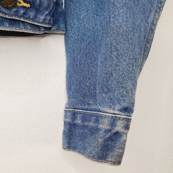 Schaefer LEGEND DENIM JACKET FLEECE LINING Blanket Jean Jacket Mens SZ Small - Picture 5 of 14